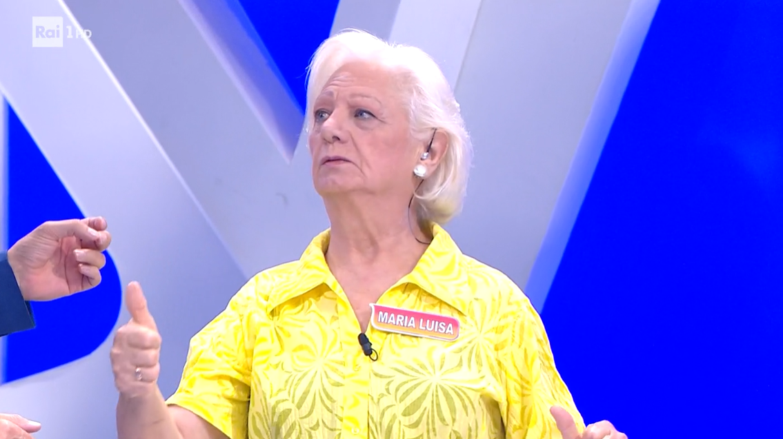 Maria Luisa ha 83 anni ed è la concorrente più anziana di sempre di Reazione a catena