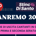 Grafica Sanremo 2023 ordine uscita cantanti prima seconda serata 7 8 febbraio